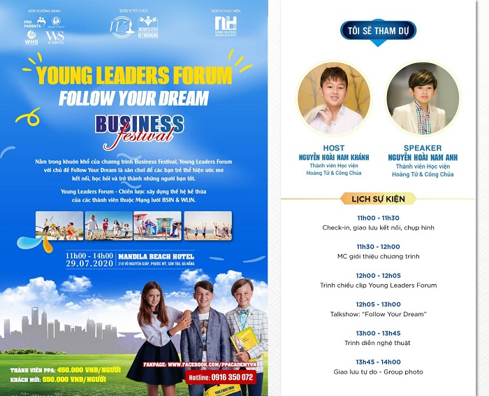 Nam Khánh & Nam Anh - Thế hệ kế thừa của Á hậu Thu Hương - Chủ tịch Mạng lưới WLIN cùng góp mặt tại sự kiện Young Leaders Forum 2020