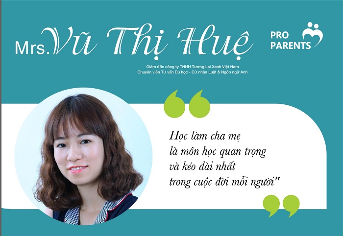 Doanh nhân Vũ Thị Huệ – GĐ Công ty TNHH Tương Lai Xanh Việt Nam: “Học làm cha mẹ là môn học quan trọng và kéo dài nhất trong cuộc đời mỗi người””